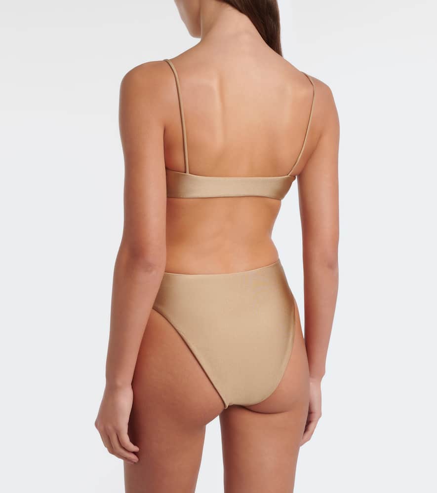 Jade Swim Muse Scoop Bikini Top In Brown