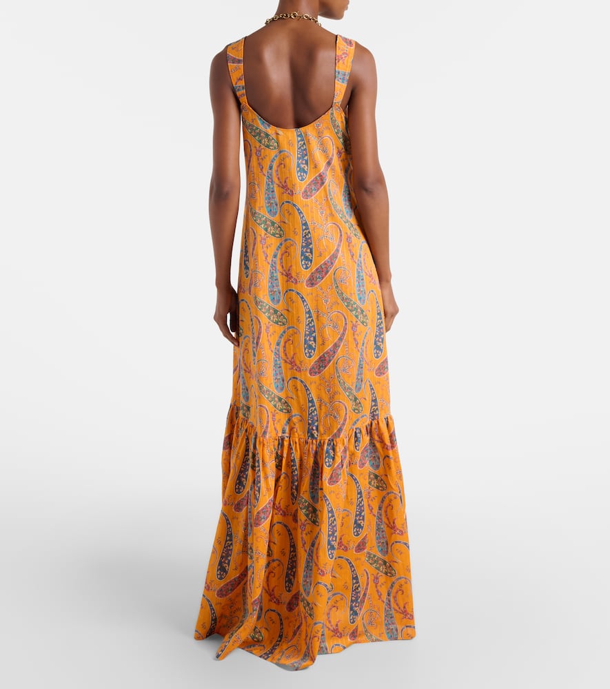 Etro Printed Cotton Cady Tunic In Orange