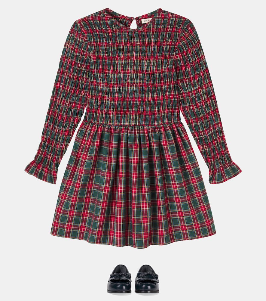 The New Society Lidia Printed Cotton-blend Dress In Burgundy