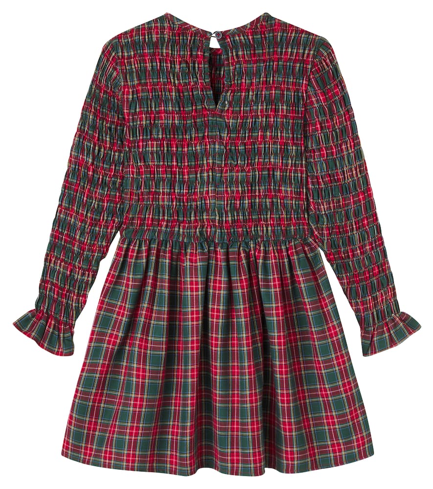 The New Society Lidia Printed Cotton-blend Dress In Burgundy