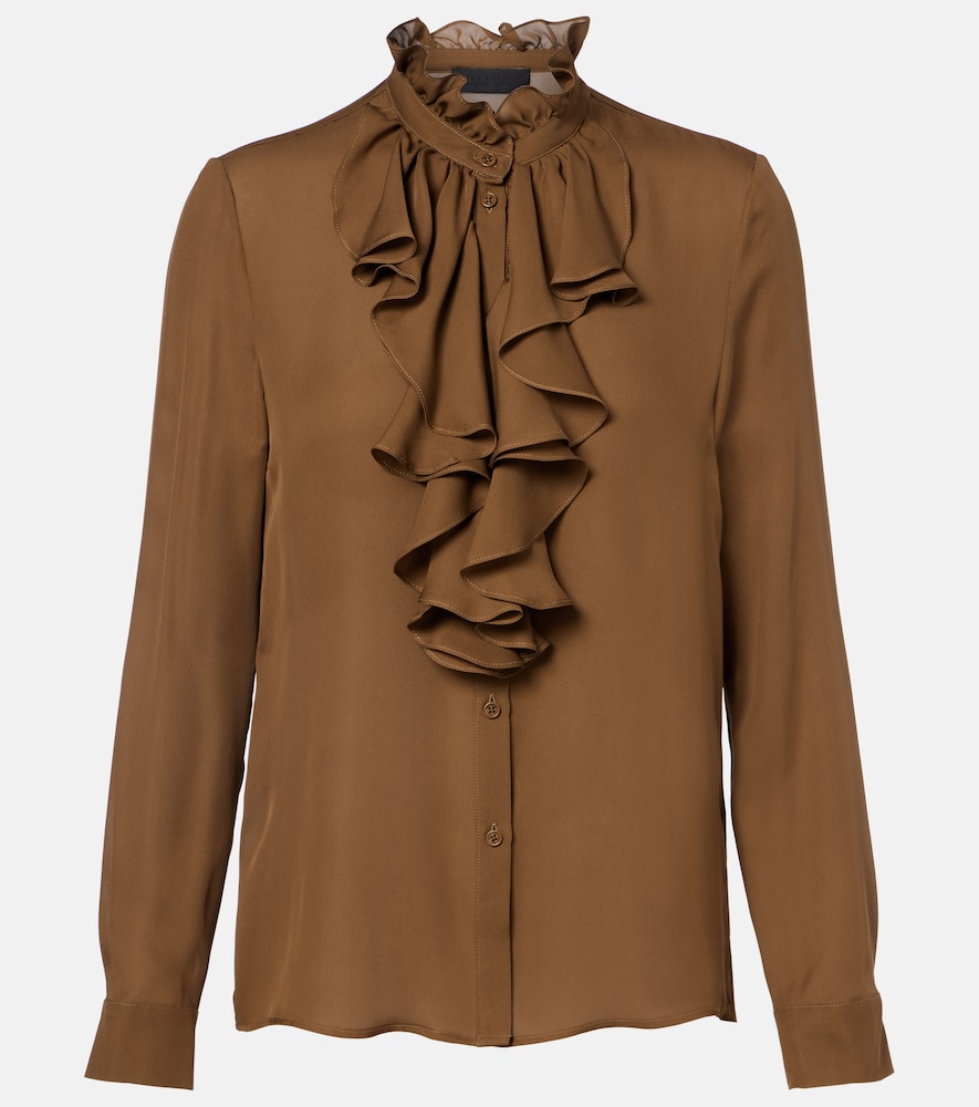 Nili Lotan Ruffled silk blouse