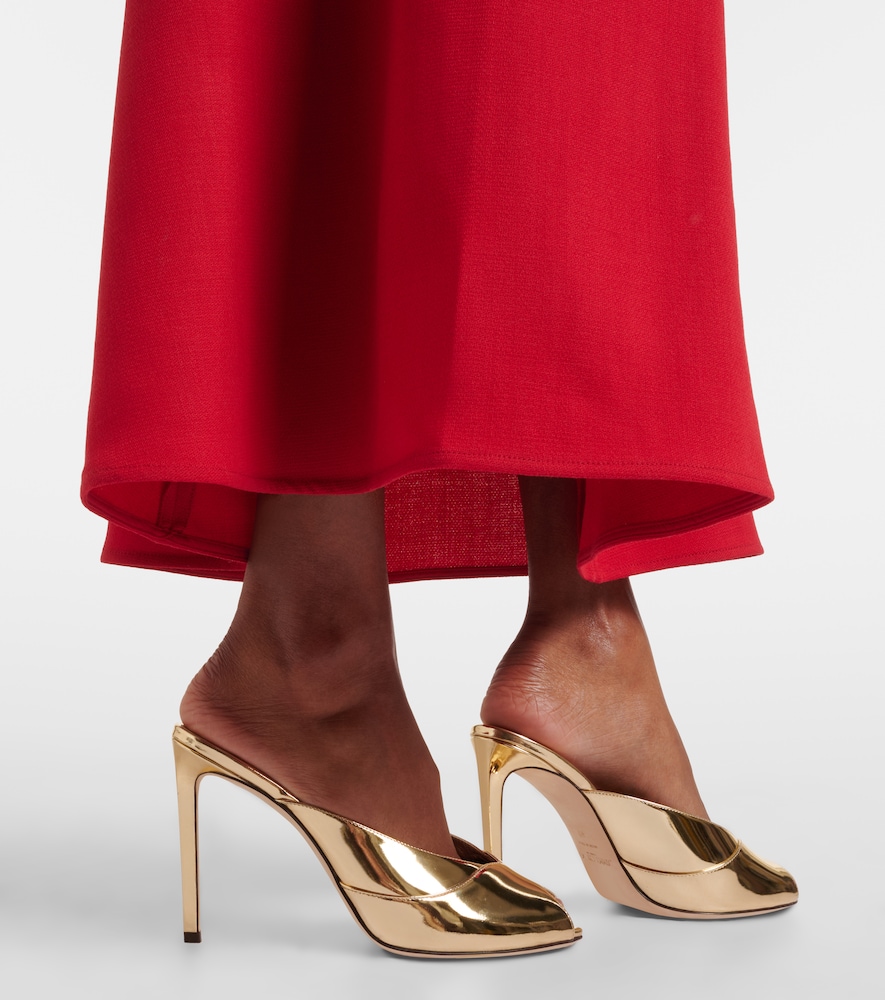 Jimmy Choo Brigitte 100 mirrored leather mules