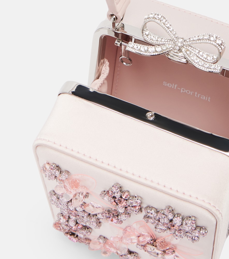  Self-portrait Self-portrait Micro Crystal-embellished Floral Box Bag 