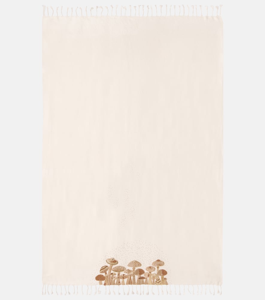 Jonathan Adler Muse Beaded Wool Throw In Neutral
