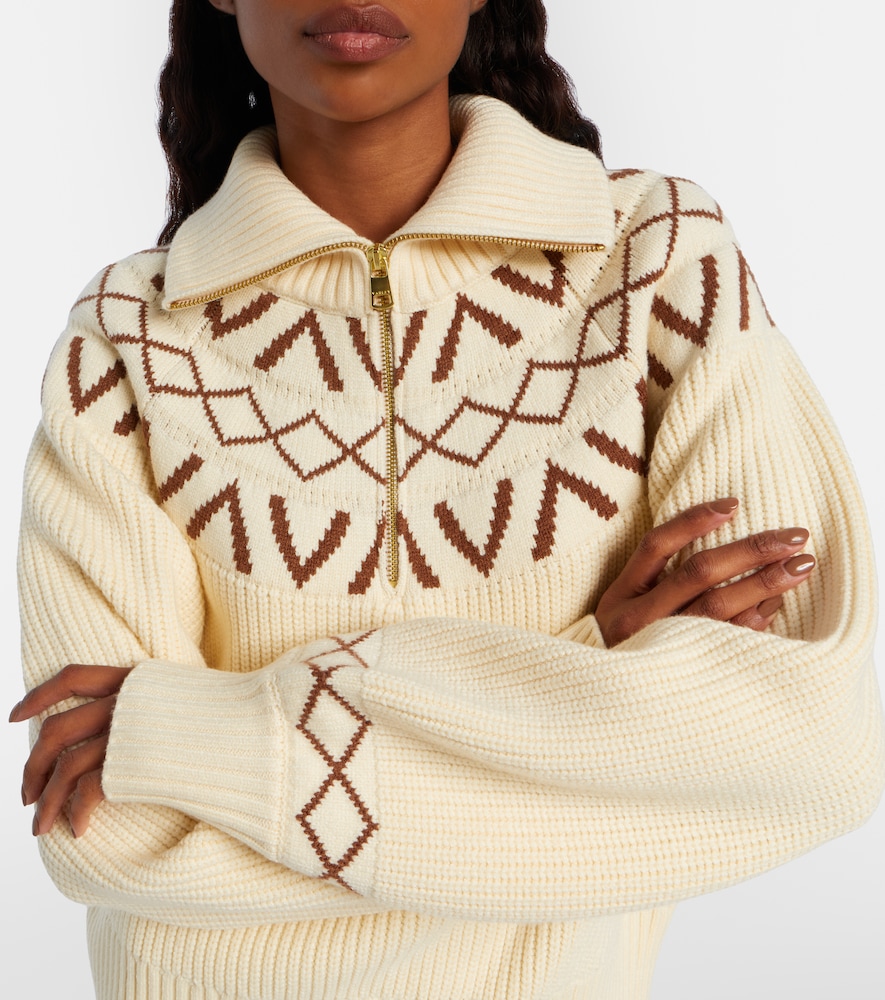 Sigrid Ribbed-Knit Half-Zip Sweater
