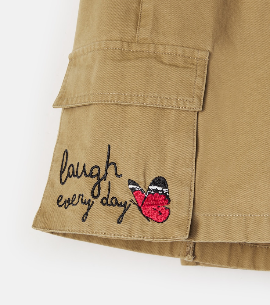  Monnalisa Monnalisa Bestickte Jeansshorts 