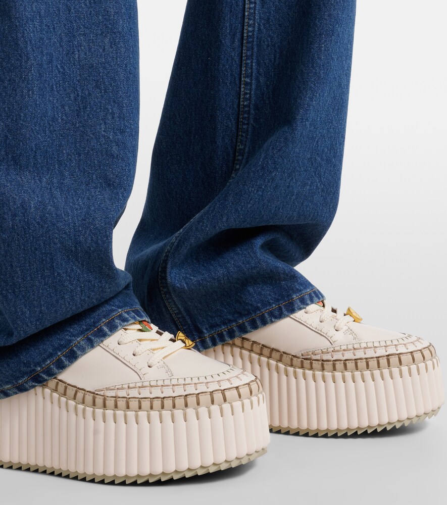 Chloé Nama leather platform sneakers