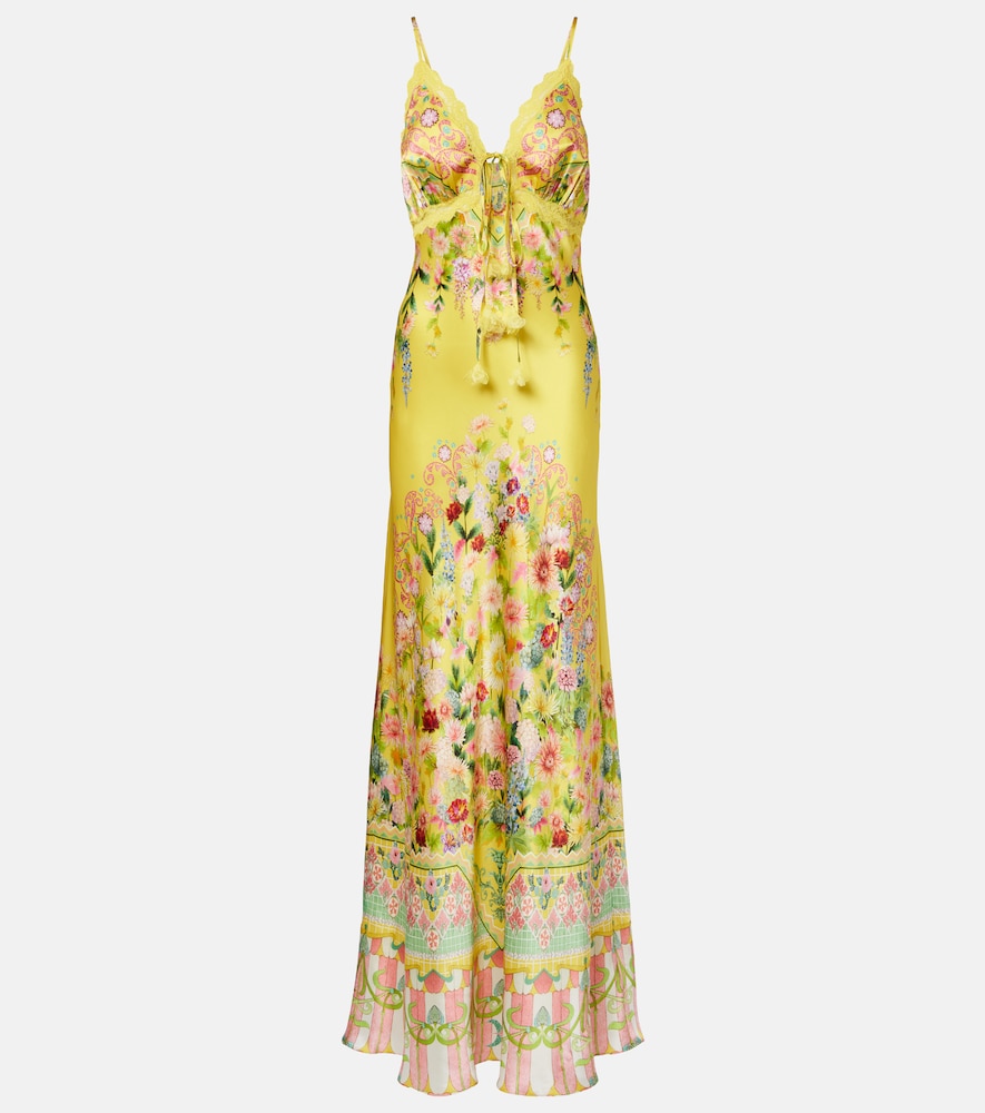 Camilla Printed Silk Charmeuse Maxi Dress