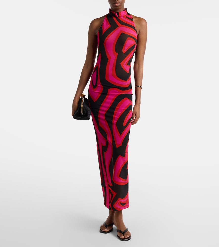 Pucci Labirinto halterneck maxi dress