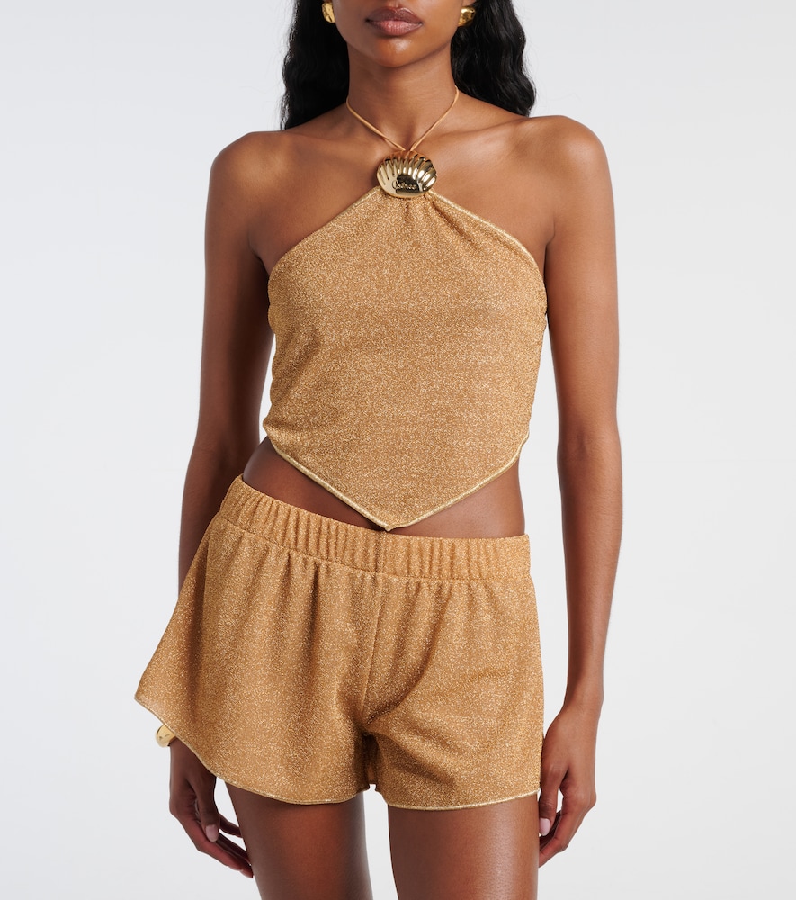 Oséree Lumière halterneck crop top