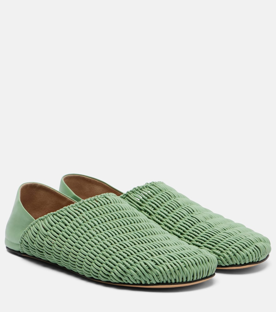 JW Anderson Babouche woven leather loafers
