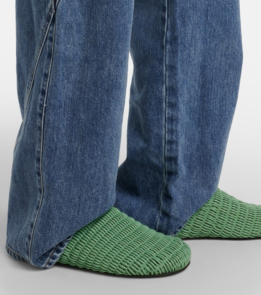 JW Anderson Babouche woven leather loafers