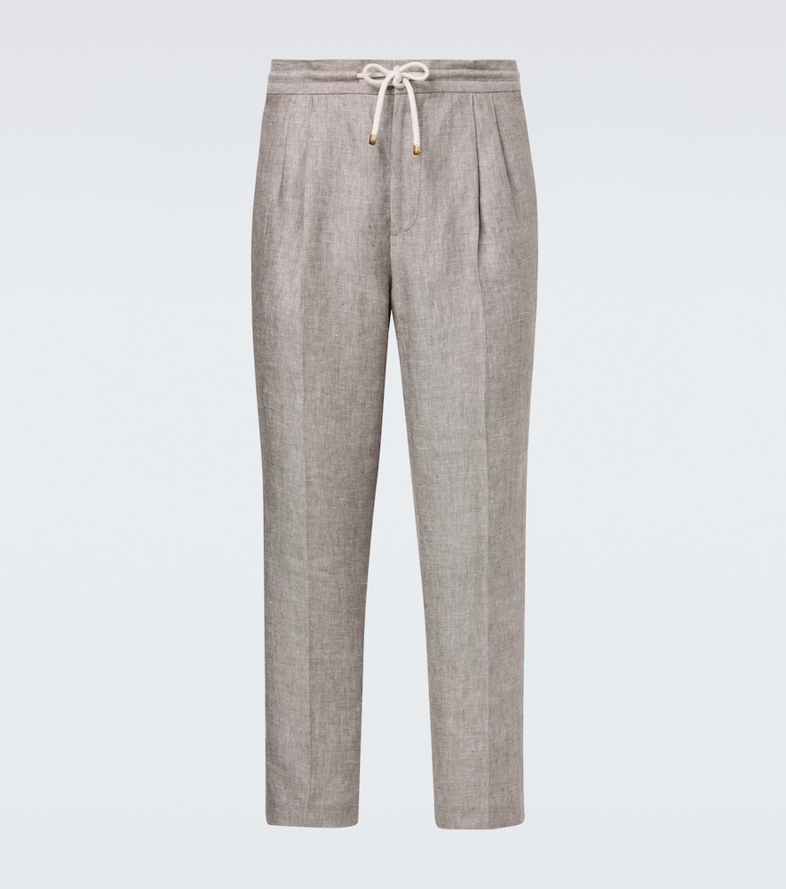 Tailored Linen Trouser by Brunello Cucinelli