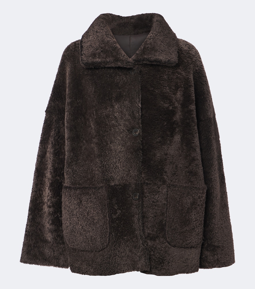 Arma Isabella Reversible Shearling Jacket In Brown