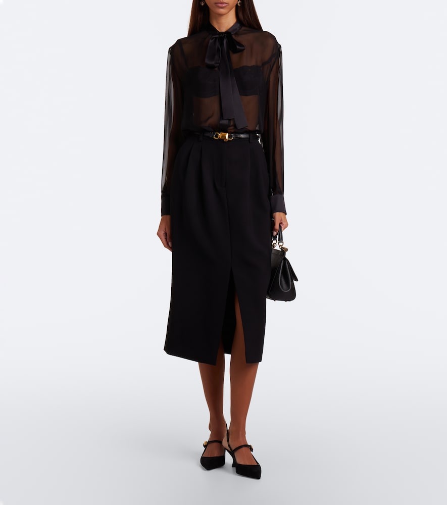Dolce&Gabbana Virgin Wool Crêpe Pencil Skirt