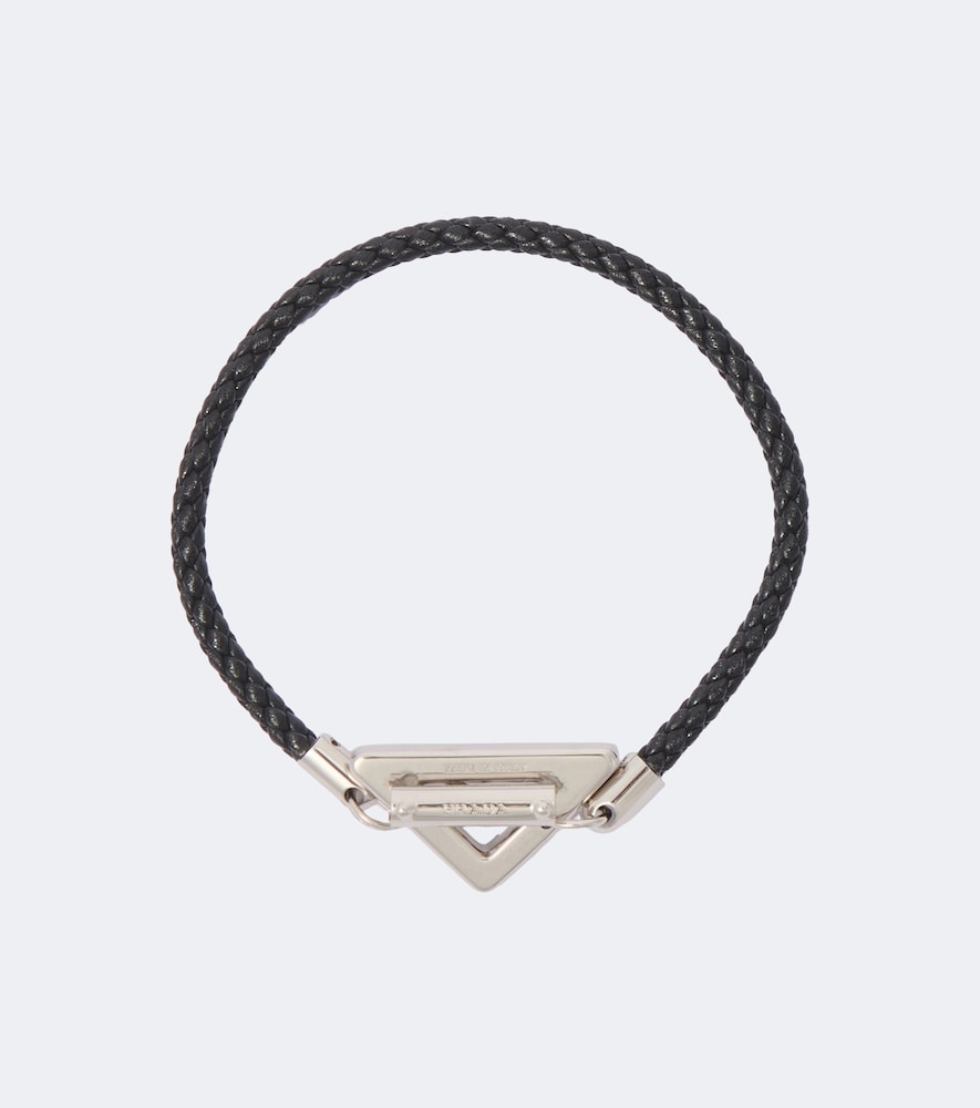 Bracciale in pelle intrecciato