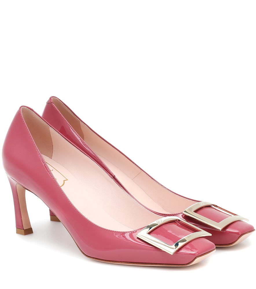 Belle Vivier Trompette 70 patent-leather pumps