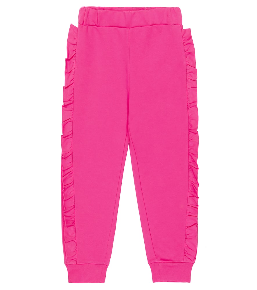 Balmain Kids Ruffle-trimmed jersey sweatpants