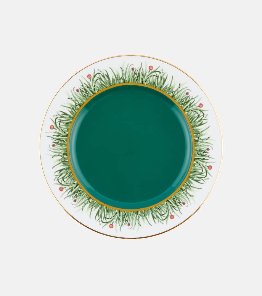 La Doublej Libellula Charger Plate In Grn