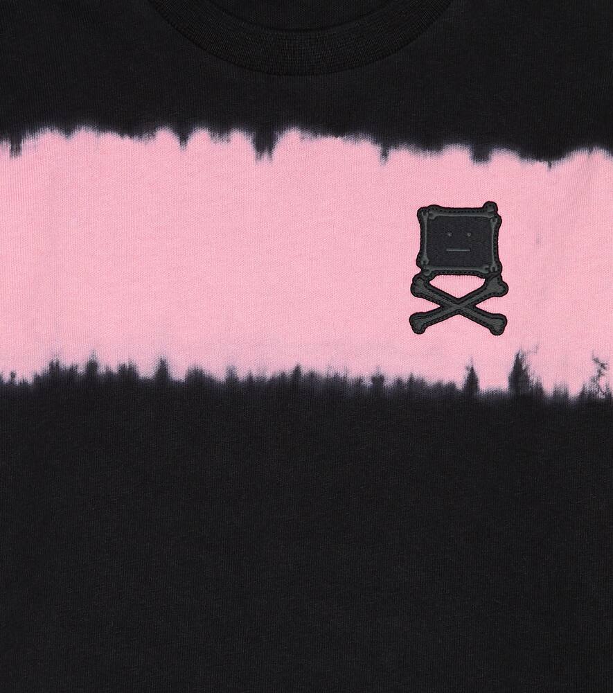 Acne Studios Bedrucktes Top Face Aus Baumwoll-jersey In Black