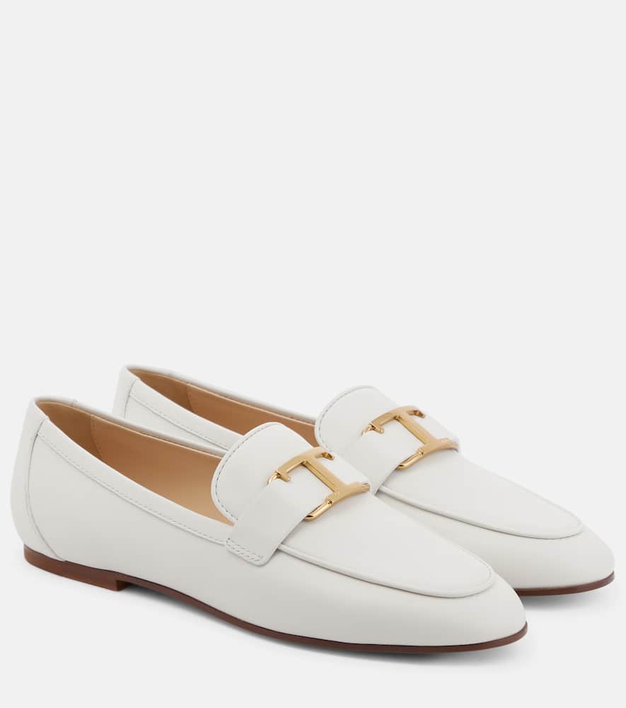 Tod's T Timeless Loafers In Leather In White