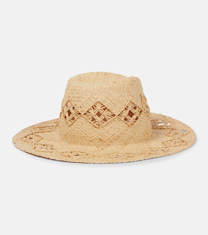  Ruslan Baginskiy Ruslan Baginskiy Bestickter Fedora-hut Aus Stroh 