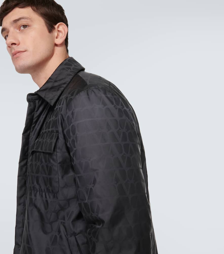 Valentino Black Toile Iconographe Reversible Shirt In Black