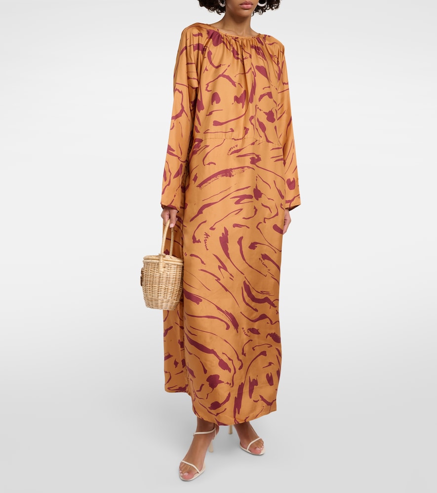  Asceno Asceno Valencia Printed Silk Maxi Dress 