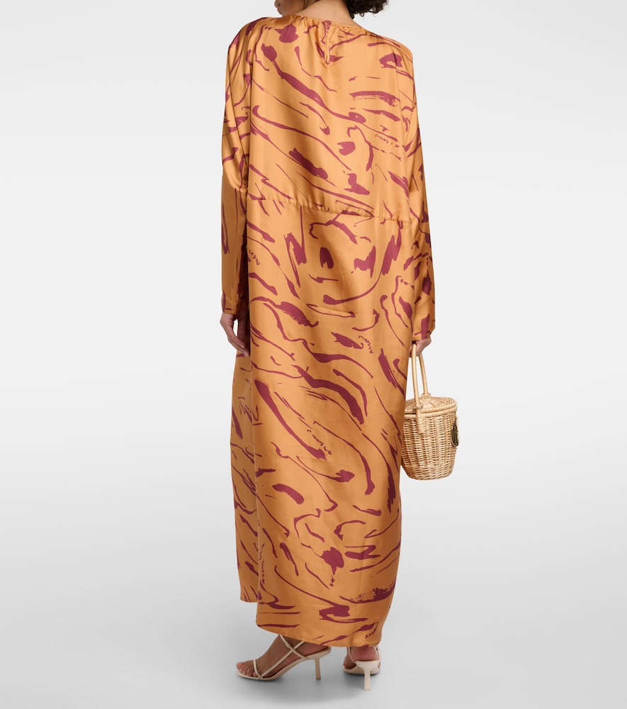  Asceno Asceno Valencia Printed Silk Maxi Dress 