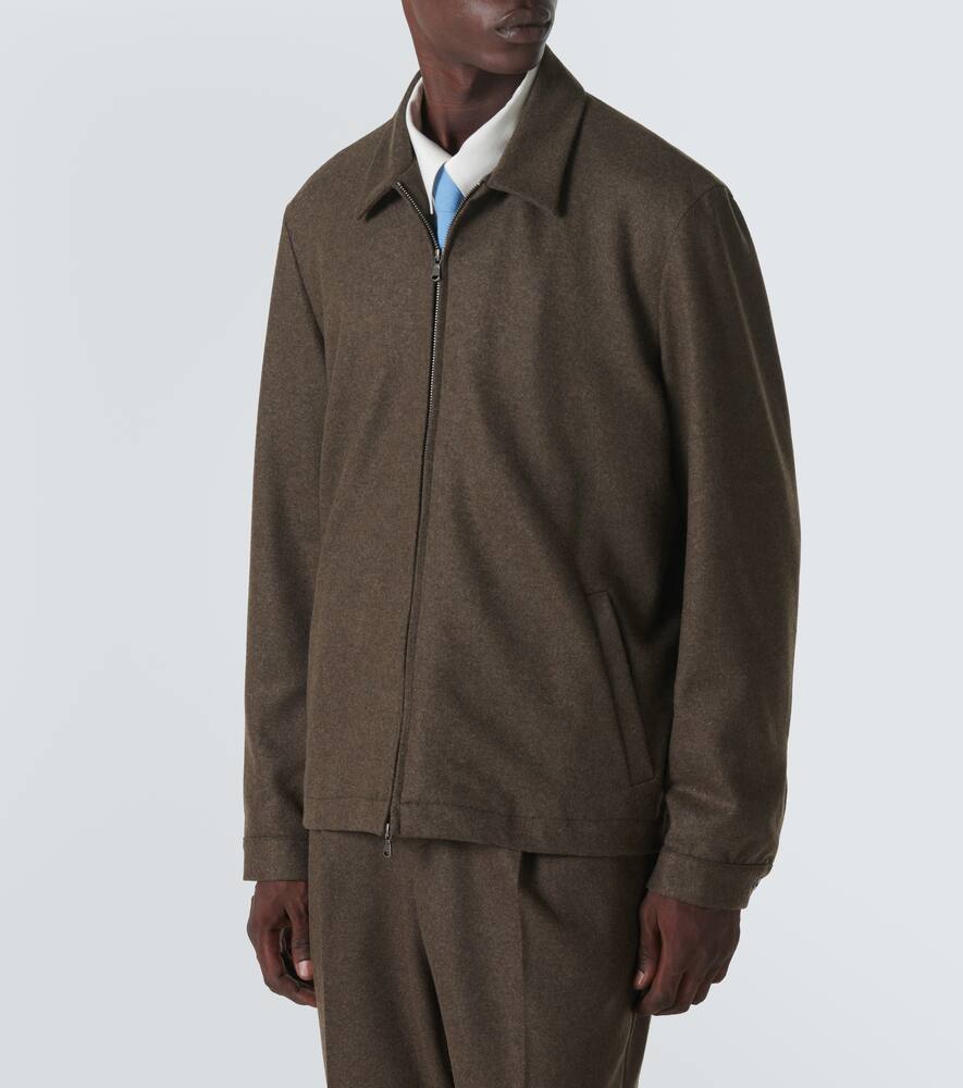 Sunspel Wool Jacket In Green