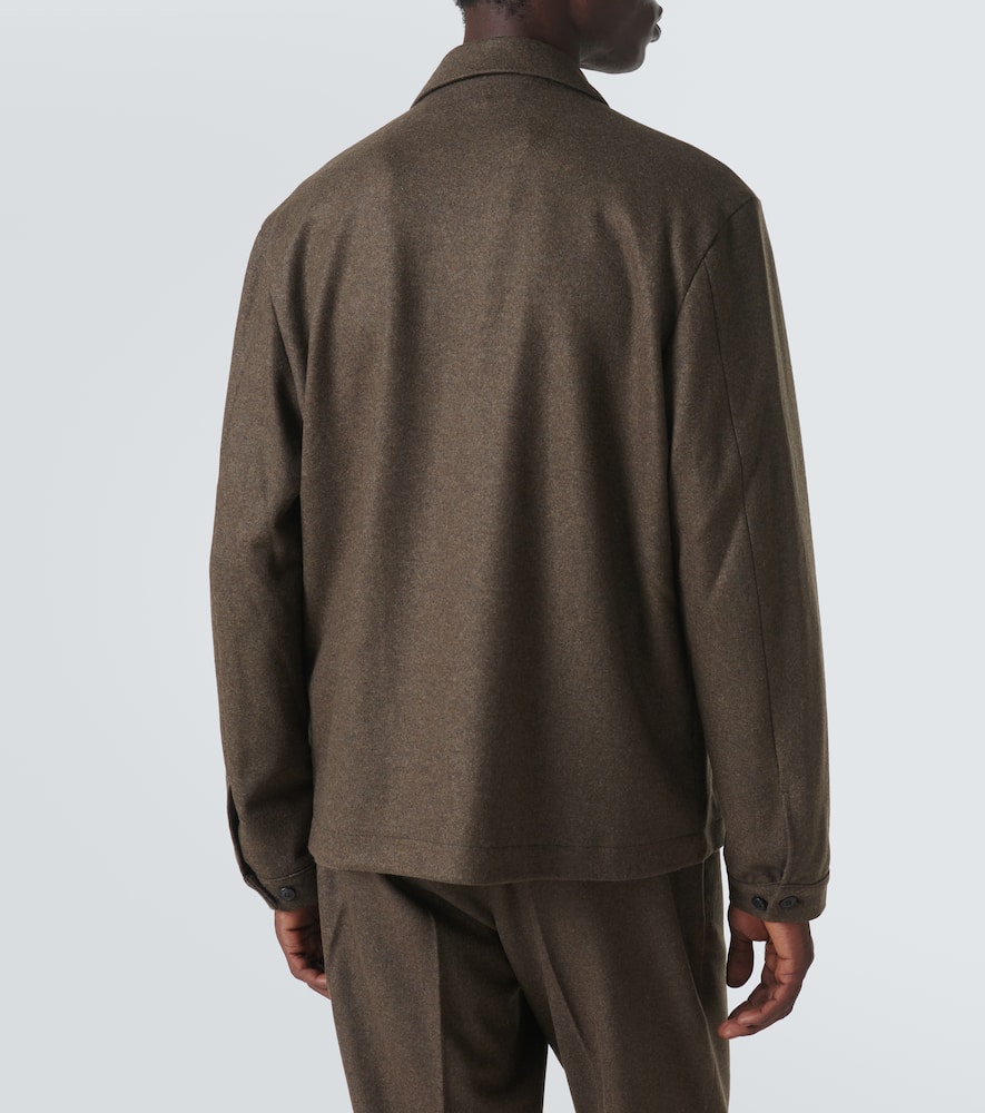 Sunspel Wool Jacket In Green