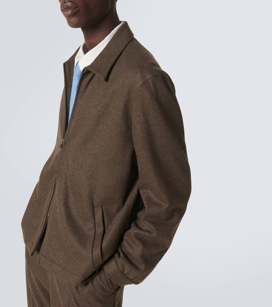 Sunspel Wool Jacket In Green