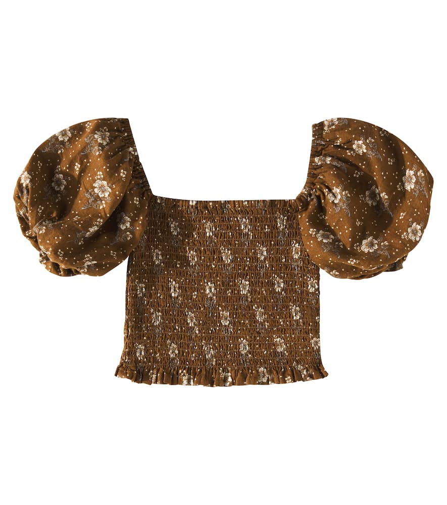 Rylee + Cru Trixie linen and cotton top