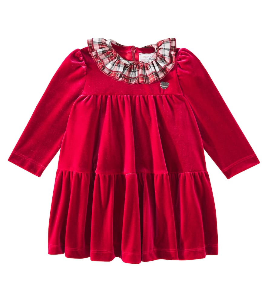 Monnalisa Baby tartan tiered dress