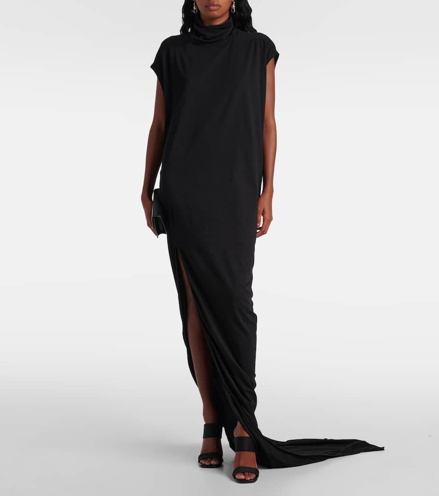 Rick Owens Drkshdw Edfu Cotton Maxi Dress In Black