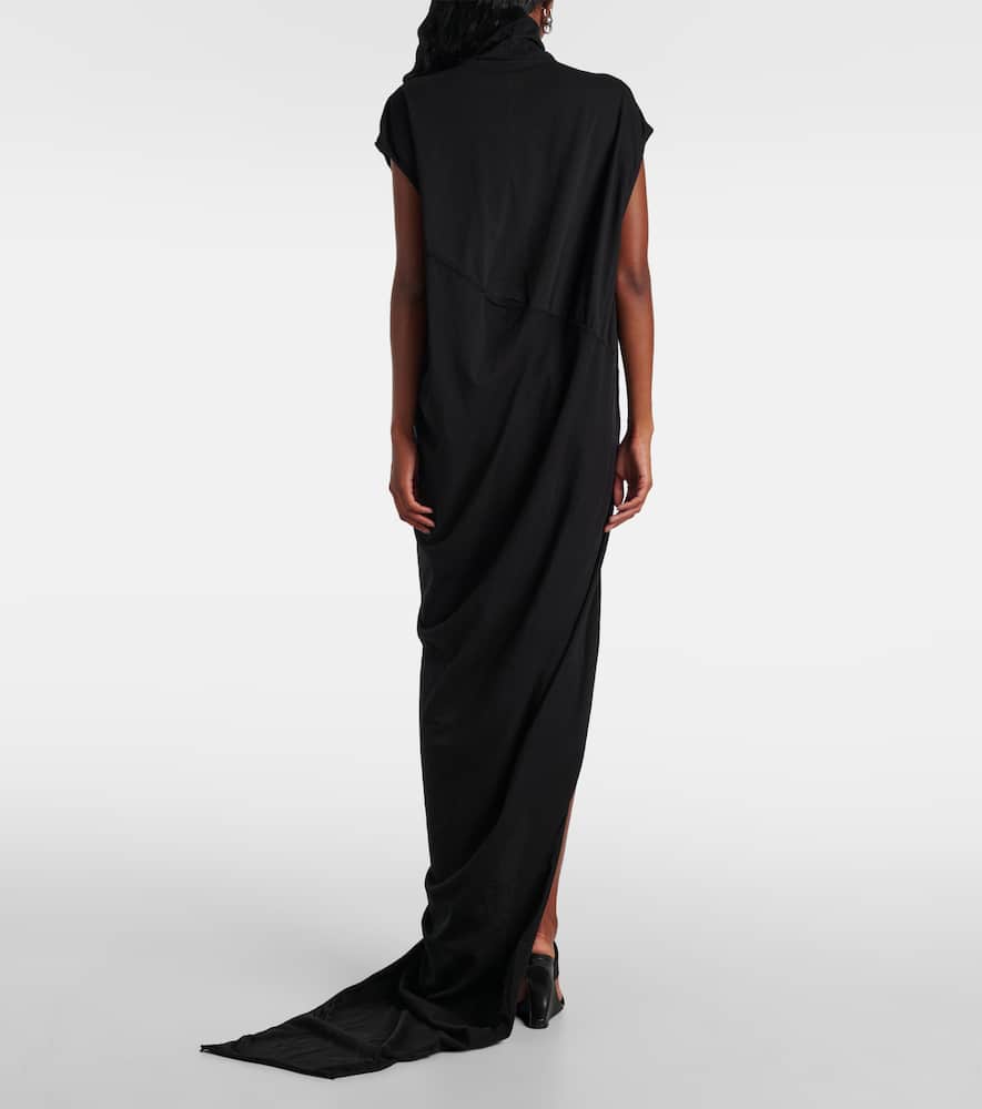 Rick Owens Drkshdw Edfu Cotton Maxi Dress In Black