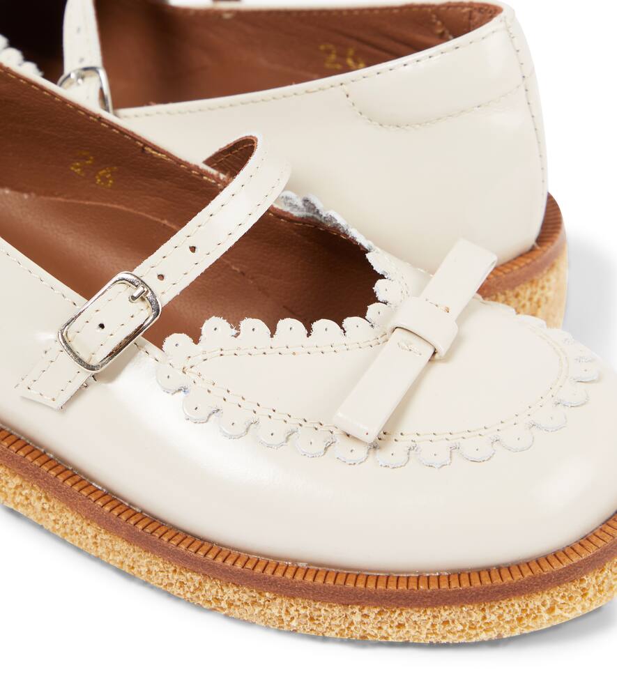 Pèpè Leather Ballet Flats In White