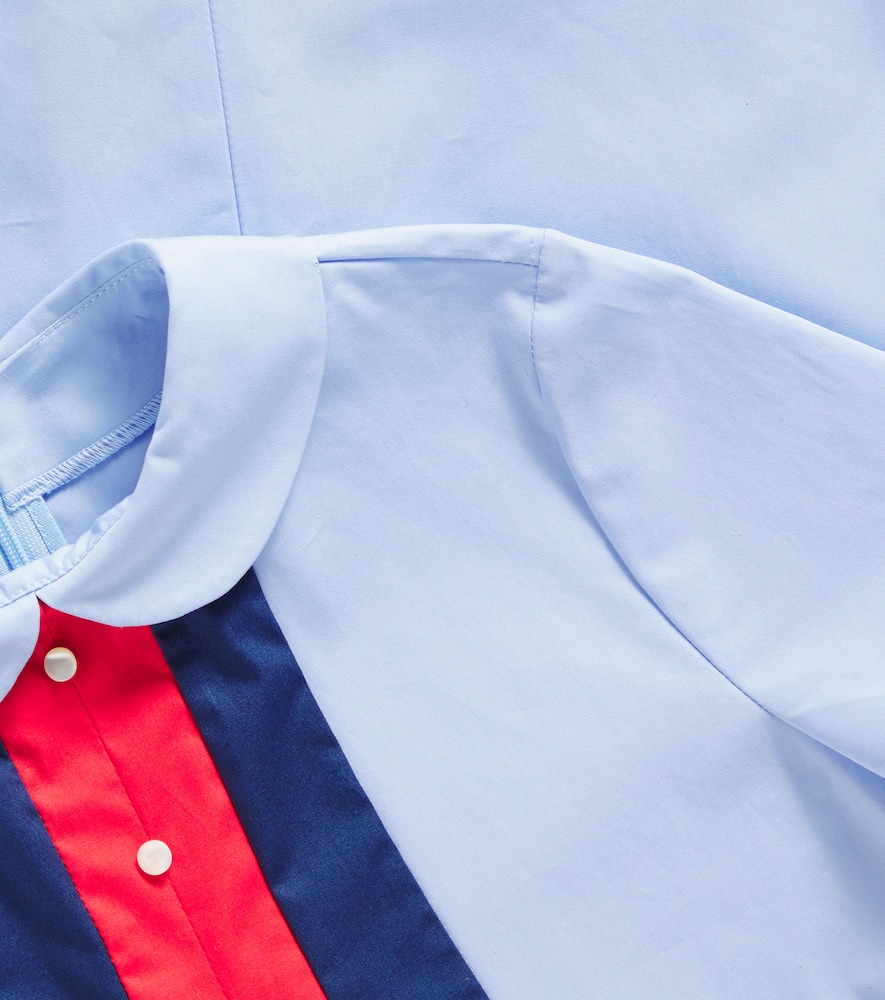 Gucci Cotton Poplin Dress In Baby Blue