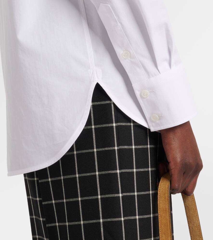 Valentino Tailored White Cotton Shirt With Decorative Buttons In White