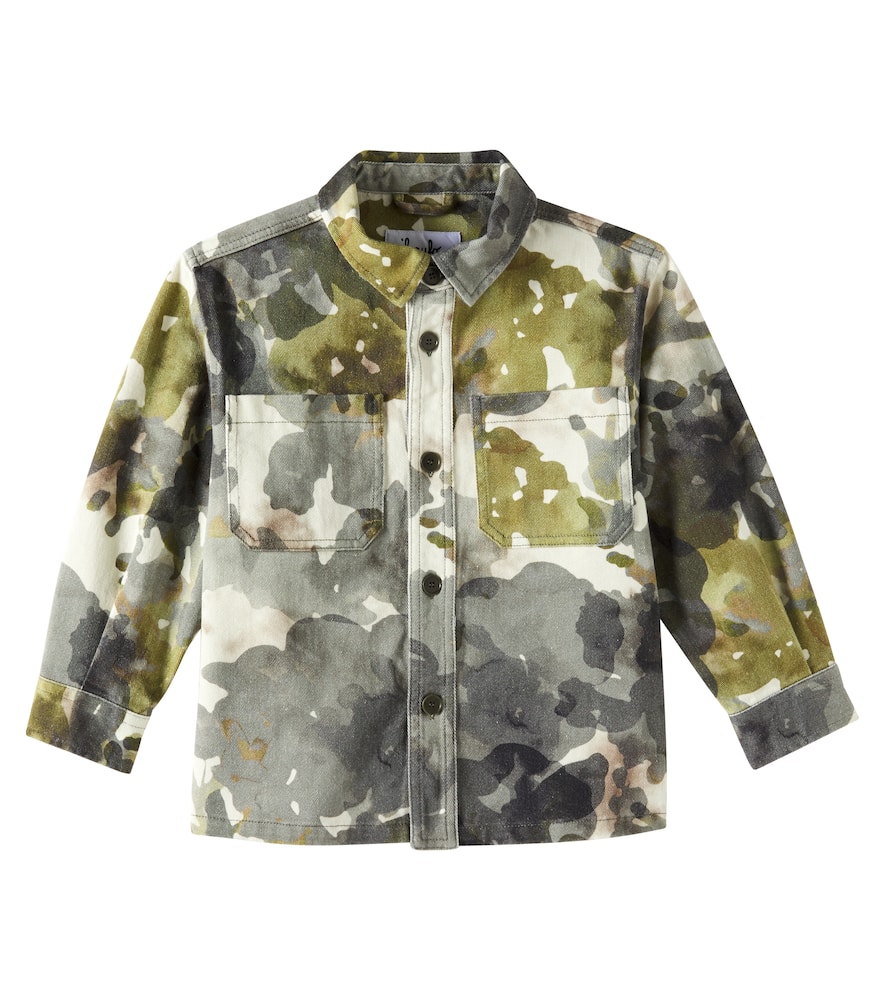 Il Gufo Camouflage Cotton-blend Twill Jacket In Dark Green