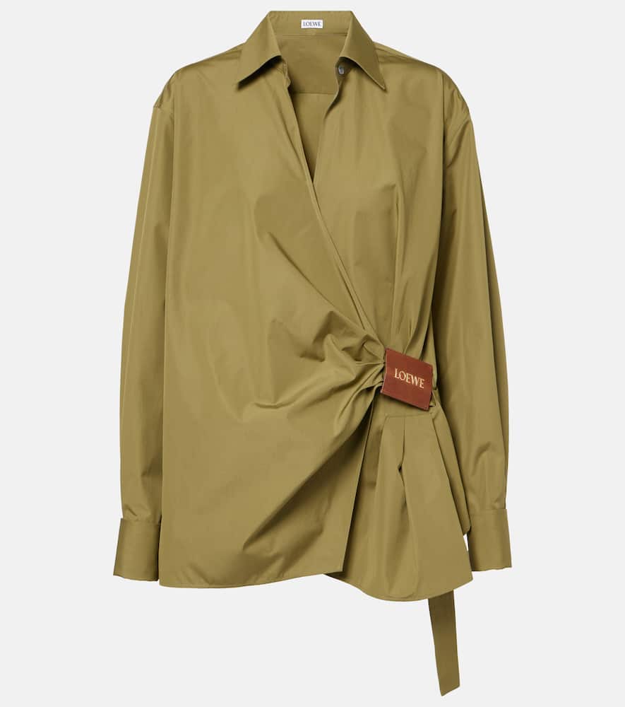 Loewe Draped cotton poplin shirt
