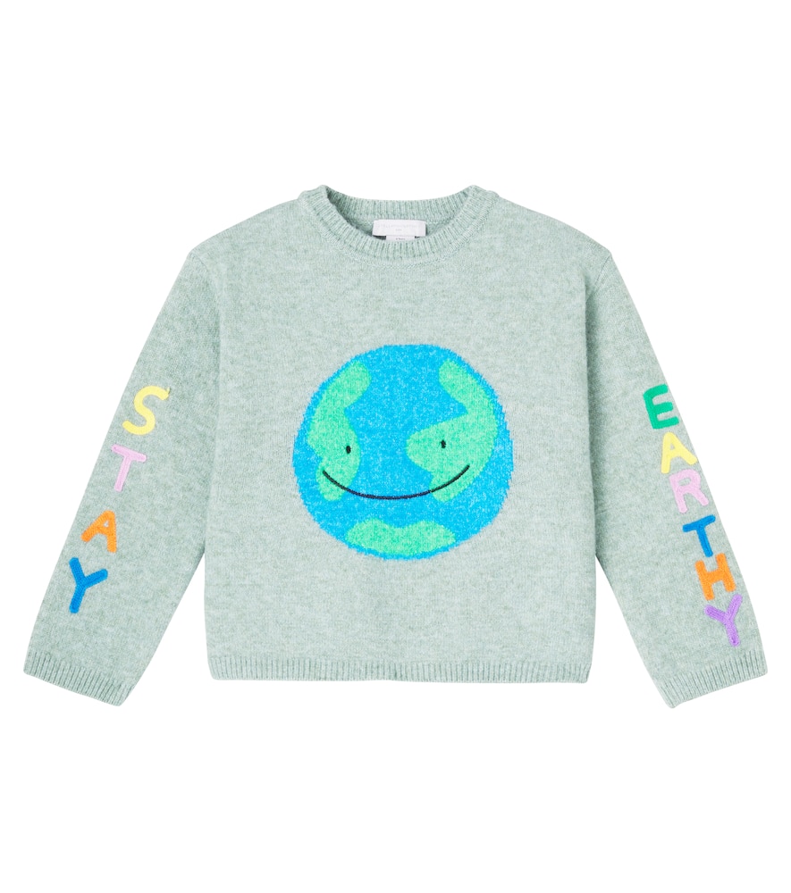 Stella Mccartney Patch-appliqué Sweater In Blue