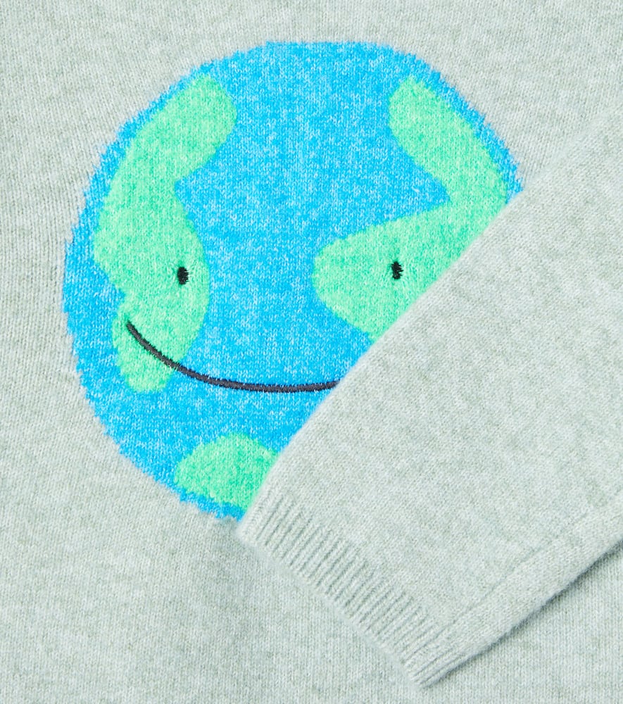 Stella Mccartney Patch-appliqué Sweater In Blue