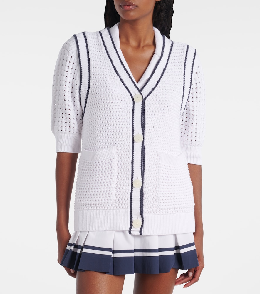  Varley Varley Leilani Open-knit Cotton-blend Top 