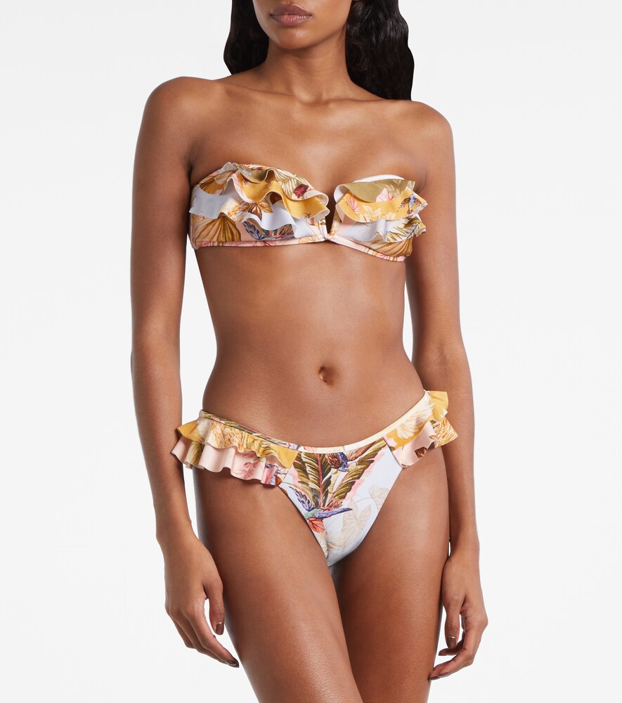 Zimmermann Ascension floral ruffled bikini