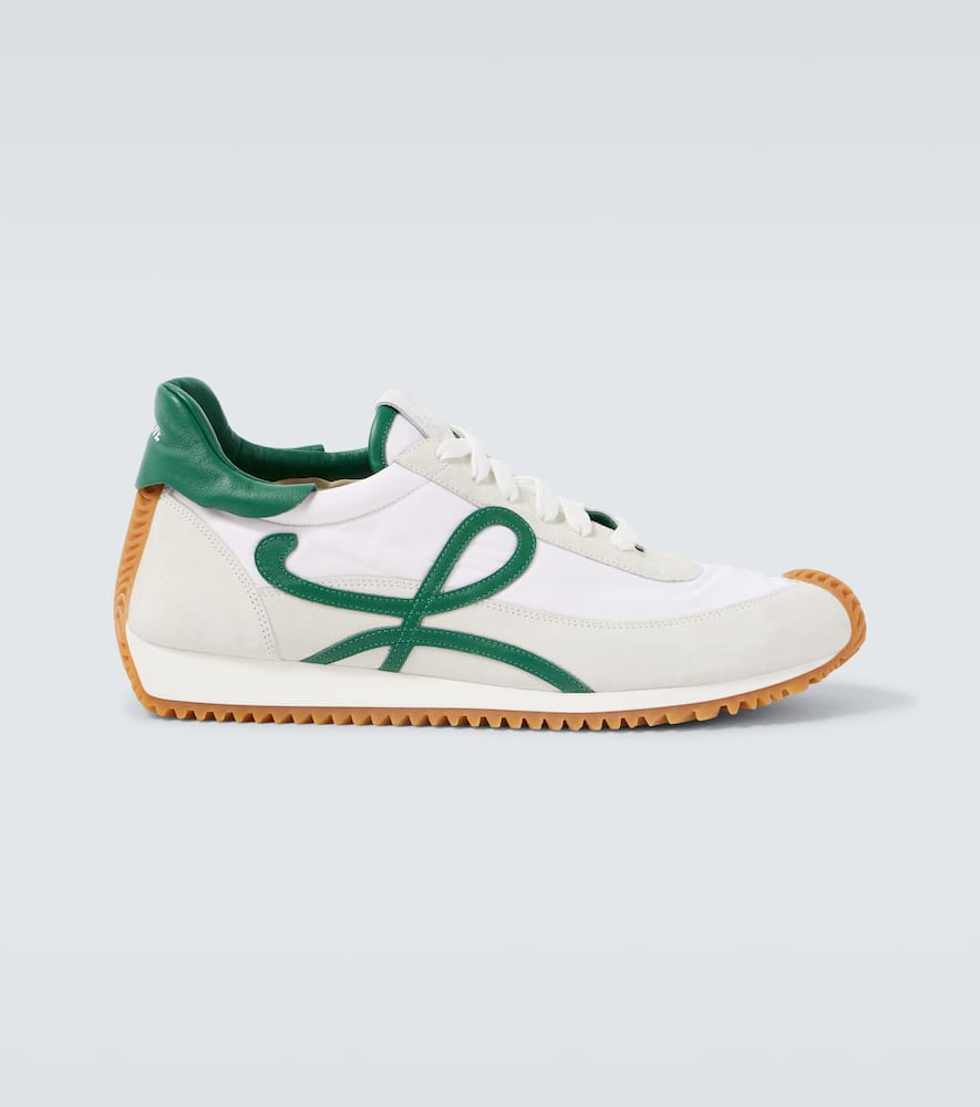 Flow Runner 2.0 suede-trimmed sneakers