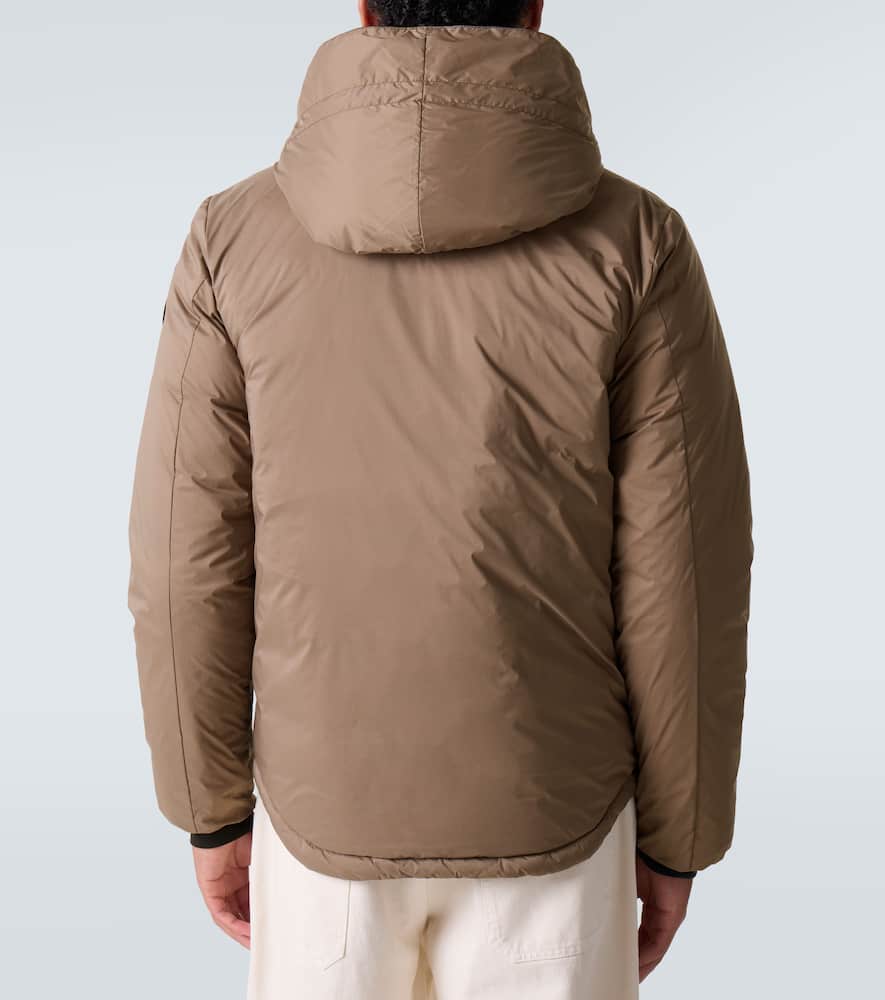 Canada Goose Lodge Hooded Down Jacket In Brown