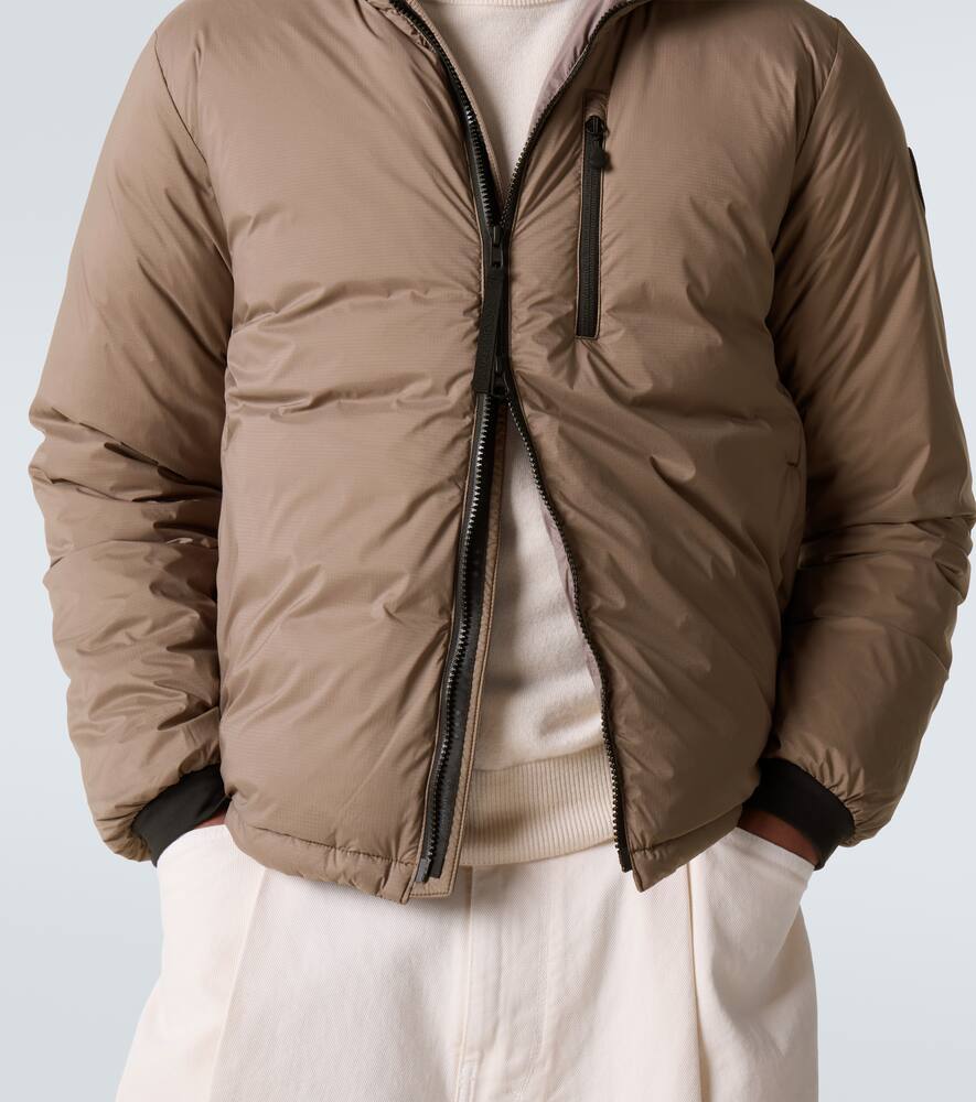Canada Goose Lodge Hooded Down Jacket In Brown
