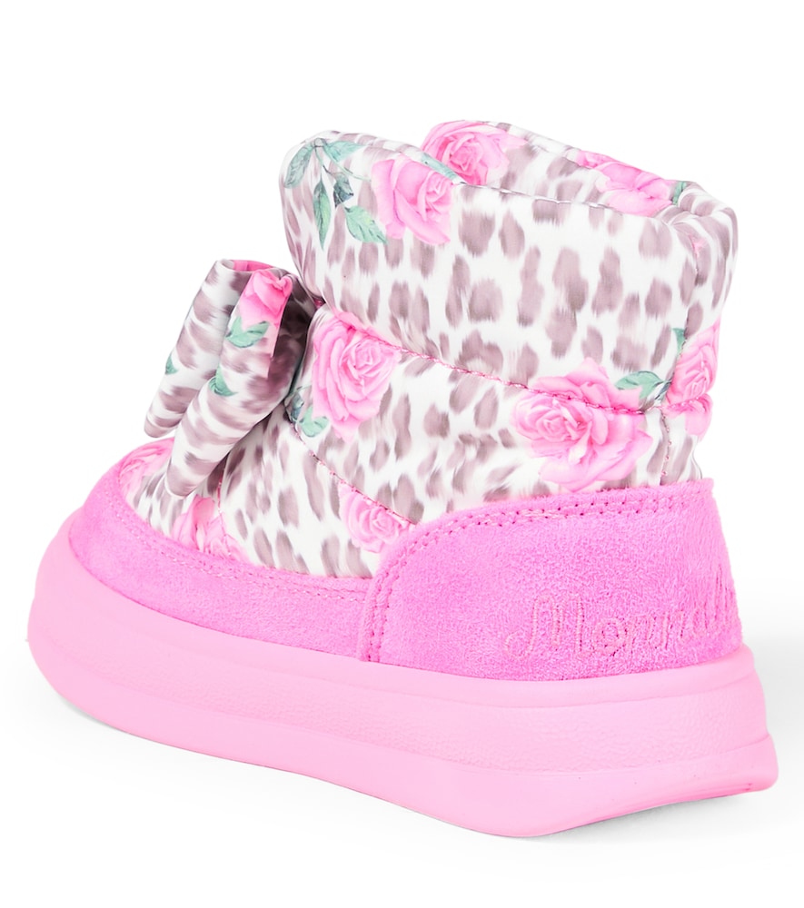  Monnalisa Monnalisa Printed Bow-detail Boots 