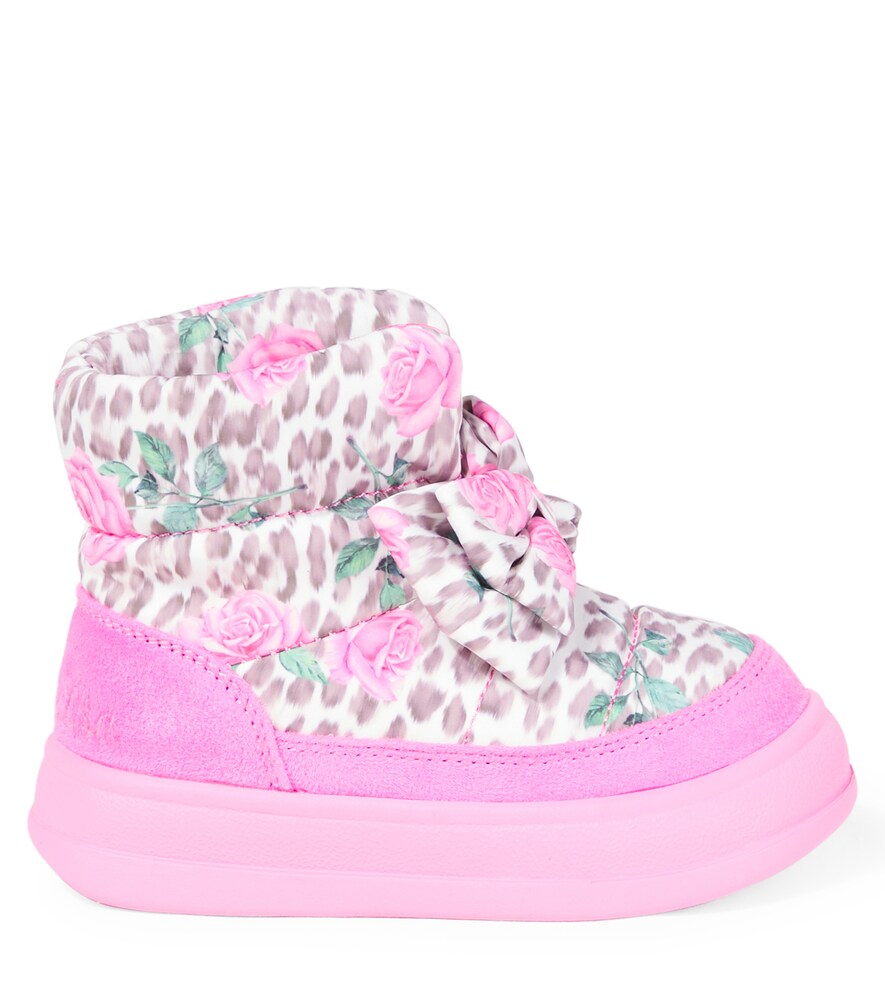  Monnalisa Monnalisa Printed Bow-detail Boots 